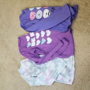 Bundle of 3 girls long sleeve shirts